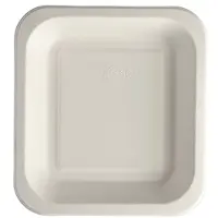 Papstar Pure Siegelschalen Zuckerrohr-Schale, 1150 ml, ungeteilt 88391 , 1 Karton = 4 Packungen à 50 Stück, weiß