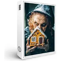 Raxxa Premium-Puzzle "Witch with Gingerbread House in Fairy Tale Forest", 1000 Teile