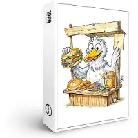 Raxxa Premium-Puzzle "Comic Bird at Fish Stand", 1000 Teile