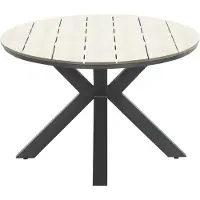 Gardissimo ARMATI Nonwood Alu-Gartentisch Gartenmöbel 148cm (rund) anthrazit / hell