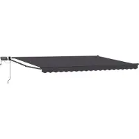 vidaXL Manuelle Gelenkarmmarkise mit LEDs Anthrazit 4 x 3 m
