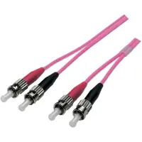 EFB Elektronik EFB O0348.20 Duplex Jumper ST-ST 50/125μ, OM4, LSZH, erika violett, 3.0mm, 20m O034820