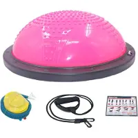 Gistuch Balance-Trainer-Ball, Yoga-Übungshälfte, für Zuhause, Fitnessstudio, Kerntraining, Fitness, Stabilitätstraining, 58 cm, Rosa