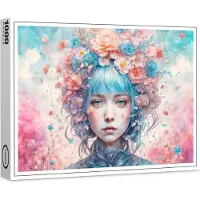 Raxxa Premium-Puzzle "Flower Fairy with Blue Hair", 1000 Teile