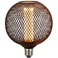 Searchlight LED Deco Bulb Wire Globe E27 4,5W 2.700K schwarz Mesh
