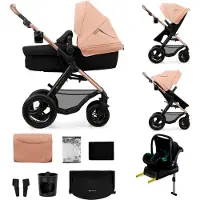 Kinderkraft Kombi-Kinderwagen "MOOV 2 4in1 AIR", Baby, beige, Stahl, Kinderwagen Kombi-Kinderwagen, mit Luftreifen
