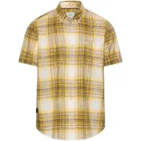 Camel active Karohemd , Herren, Gr. XXL, N-Gr, gelb (sun gelb), Web, Obermaterial: 100% Baumwolle, kariert, normal hüftbedeckend, Rundhals, Hemden Karohemd, kurzarm, mit Button-Down-Kragen