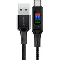 Acefast C7-04, 1,2 m, USB A, USB C, Schwarz