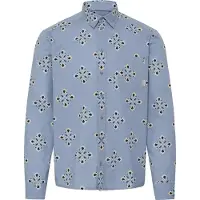 Blend Langarmhemd "Langarmhemd BHDitlef", Herren, Gr. M, N-Gr, blau (faded denim), Obermaterial: 100% Baumwolle CO., Hemden Langarmhemd