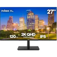 Nilox MONITOR 27 2K IPS 120 HZ HDMI Y DP, 68,6 cm (27"), 2560 x 1440 Pixel, Quad HD, LCD, 4 ms, Schwarz
