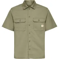 Blend Kurzarmhemd "Kurzarmhemd BHMatz Overshirt", Herren, Gr. XXL, N-Gr, grün (dusty olive), Obermaterial: 98% Baumwolle CO. 2% Elasthan EL., Hemden Kurzarmhemd