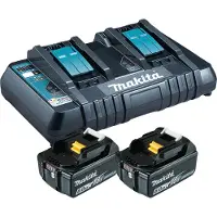 Makita 199484-8, Batterie- & Ladegerät-Set, Lithium-Ion (Li-Ion), 6 Ah, 18 V, , 2 Stück(e)