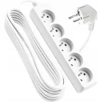 Vayox Verlängerungskabel VA0308-3 | 3M | 5 Steckdosen | 10A | IP20 | Weiß