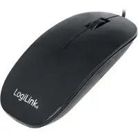 Logilink ID0063, Beidhändig, Optisch, USB Typ-A, 1000 DPI, Schwarz