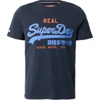 Superdry für Herren. M1012451A Marineblaues VL Classic T-Shirt (XL), Lässig, Baumwolle, Kurzarm