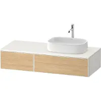 Duravit Zencha Konsolenwaschtischunterbau, 1300x550mm, 2 Auszüge, 1 Ausschnitt rechts, ZE48170