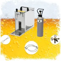 Ich-zapfe Komplett Set - Zapfanlage, Bierzapfanlage, Bierkoffer, Durchlaufkühler PYGMY 25 LE, 1-leitig Trockenkühler, 30 Liter/h, Green Line, Zapfkopf:NC Adapter