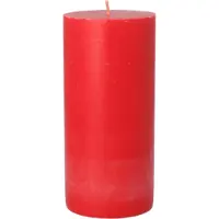 Papstar Stumpenkerze Ø 70 mm, 150 mm aus 100% Stearin, durchgefärbt Rot