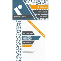 Markenlos Kartenhüllen für Rebel-Karten (43 x 65 mm) Mini USA Premium, 100 Stück
