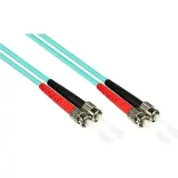 Varia Patchkabel LWL Duplex OM3 ST/ST 3m, Multimode, LSZH, Aqua