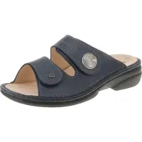 Finn Comfort Sansibar Damen Pantolette blau Glattleder - Größe: 41