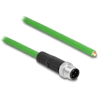DeLOCK Netzwerkkabel M12 4 Pin D-kodiert zu offenen Kabelenden TPU 2 m