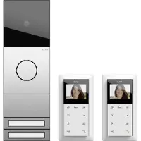 Gira 2417000 Video System 2TN edelstahlfarben System 106 Zweifamilienhaus Paket Video