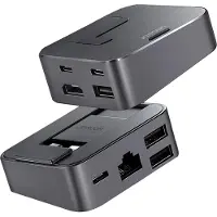 JOYROOM Multifunktions Hub Stand Usb Typ C - Usb 3.0 / Rj45 / Hdmi / Usb Typ C / Thunderbolt Für Macbook Pro Grau (S-H121 Grau)