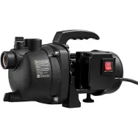 Vevor Gartenpumpe 800 W, 230 V, Bewässerungspumpe Max. Fördermenge 3300 L/h, PP-Jetpumpe mit 44 m Förderhöhe, Überhitzungsschutz, Europäische Spannungsnormen, für Gartenbewässerung & -bewässerung