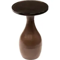 KAWOLA Beistelltisch MOKKA S Glas kupfer