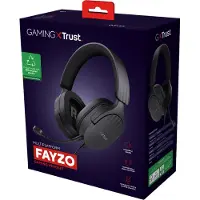 Trust Gaming GXT 489 Fayzo Gaming Headset für PC, PS5, PS4, Xbox Series X|S, Switch, 3,5-mm Klinke, 85% Recyclingkunststoff, Over-Ear Kopfhörer, Mikrofon mit Geräuschunterdrückung - Schwarz