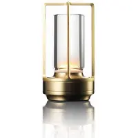 Luxus Europe - Tischlampe Touch Juliette Gold - Kabellose LED-Tischlampe für den Innenbereich – USB-C wiederaufladbar