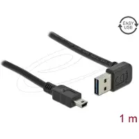 DeLOCK 1m, USB 2.0-A - USB 2.0 mini, 1 m, USB A, Mini-USB B, USB 2.0, Stecker/Stecker, Schwarz