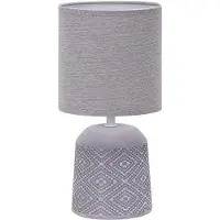 Luxus Europe - Tischlampe Vienna Grau - Keramische Designer-Tischlampe für den Innenbereich