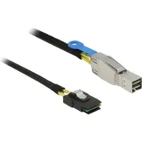 DeLOCK 83616, 1 m, Mini SAS HD SFF-8644, Mini SAS SFF-8087, Männlich/Männlich, 6 Gbit/s, Schwarz