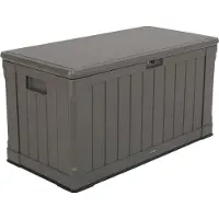 Lifetime , Kunststoff Kissenbox "Premium", Polsteraufbewahrung, 440 l, braun, 64 x 128 x 67 cm (L x B x H)