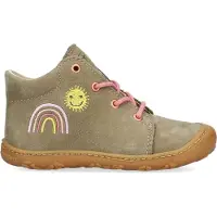 Ricosta Kinder Schnürschuh oliv mit Regenbogen und Sonne 22