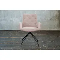 KAWOLA Stuhl NEW CHARME Drehstuhl Esszimmersessel Cord rosa