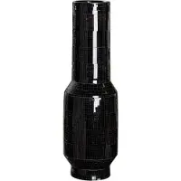 Gilde Bodenvase "Bodenvase Black Disco schwarz H. 51 cm", schwarz, B:16cm H:51cm T:16cm Ø:16cm, Keramik, Vasen, Bodenvase