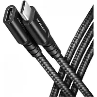 Axagon BUCM32-CF05AB SPEED+ USB-C USB 20Gbps Verlängerungskabel 0.5 m, 0,5 m, USB C, USB C, USB 3.2 Gen 2x2, 20 Gbit/s, Schwarz
