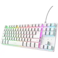 Trust GXT 833W Thado TKL, Kabelgebunden, USB, Mechanischer Switch, QWERTY, RGB-LED, Weiß