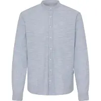 Blend Langarmhemd "Langarmhemd BHDaris", Herren, Gr. M, N-Gr, blau (faded denim), Obermaterial: 100% Baumwolle CO., Hemden Langarmhemd