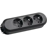 Bachmann SMART Steckdosenleiste 3xCEE7/3 schwarz, ohne Zuleitung