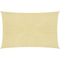 The Living Store Sonnensegel 160 g/m² Beige 5x8 m HDPE