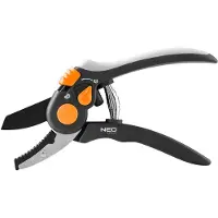 Neo Tools Ambosszange 200 mm, Reichweite bis 18 mm, verstellbarer Abstand, ergonomisch Griff mit weichen TPR-Gummigriffen, Klingen aus gehärtetem Stahl, für hartes und trockenes Holz