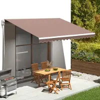The Living Store Markisenbespannung Braun 4,5x3,5 m