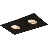 Light Prestige Metis Einbauleuchte Schwarz 2xGU10 Verstellbar