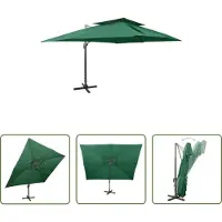 The Living Store Ampelschirm mit Lüftung 400x300 cm Grün