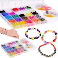 Jokomisiada Set aus 22 bunten Kristallperlen zur Herstellung von Armbändern ZA5298