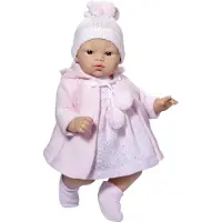 ASI Babypuppe Koke 36cm - rosa Dufflecoat Puppenspielzeug